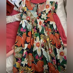 floral v-neck boutique dress